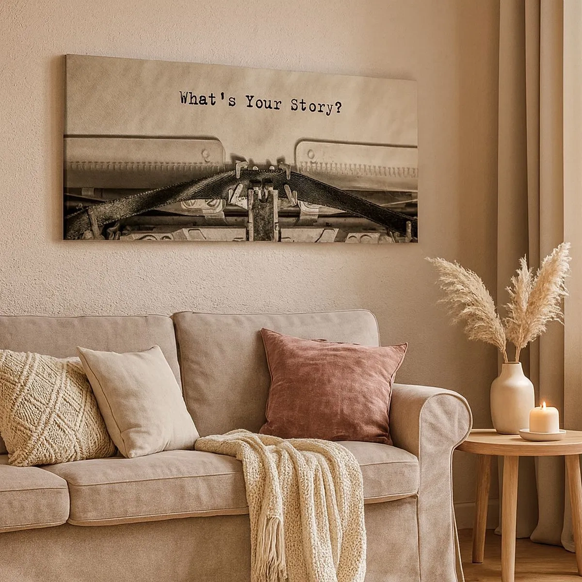 Cuadro sobre lienzo - Impresión de Imagen - Solo espero una respuesta - 100x40 cm