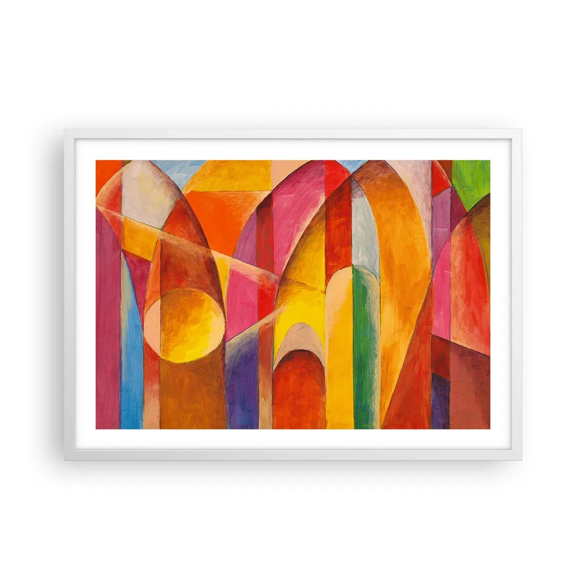 Póster en marco blanco - Catedral del sol - 70x50 cm