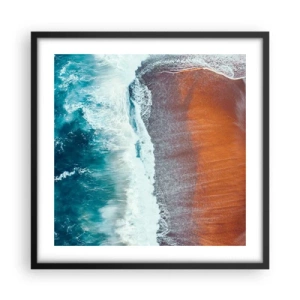 Póster en marco negro - Un toque de océano - 50x50 cm
