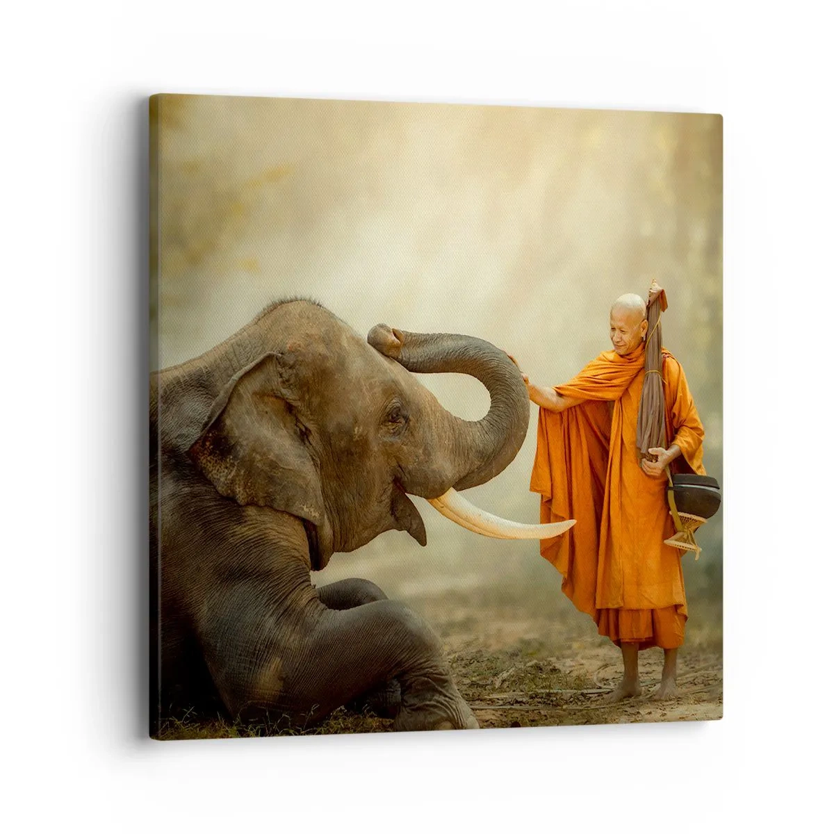 Cuadro sobre lienzo - Impresión de Imagen - Un encuentro en un viaje - 40x40 cm