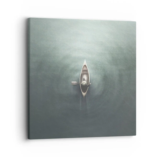 Cuadro sobre lienzo - Impresión de Imagen - A través de un lago iluminado por la luna - 30x30 cm