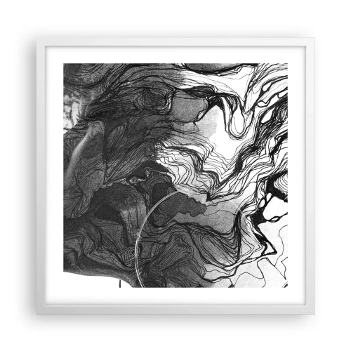 Póster en marco blanco - Enredada en sueños - 50x50 cm