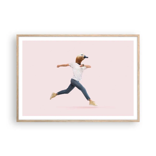 Póster en marco roble claro - Una pizca de absurdez - 100x70 cm