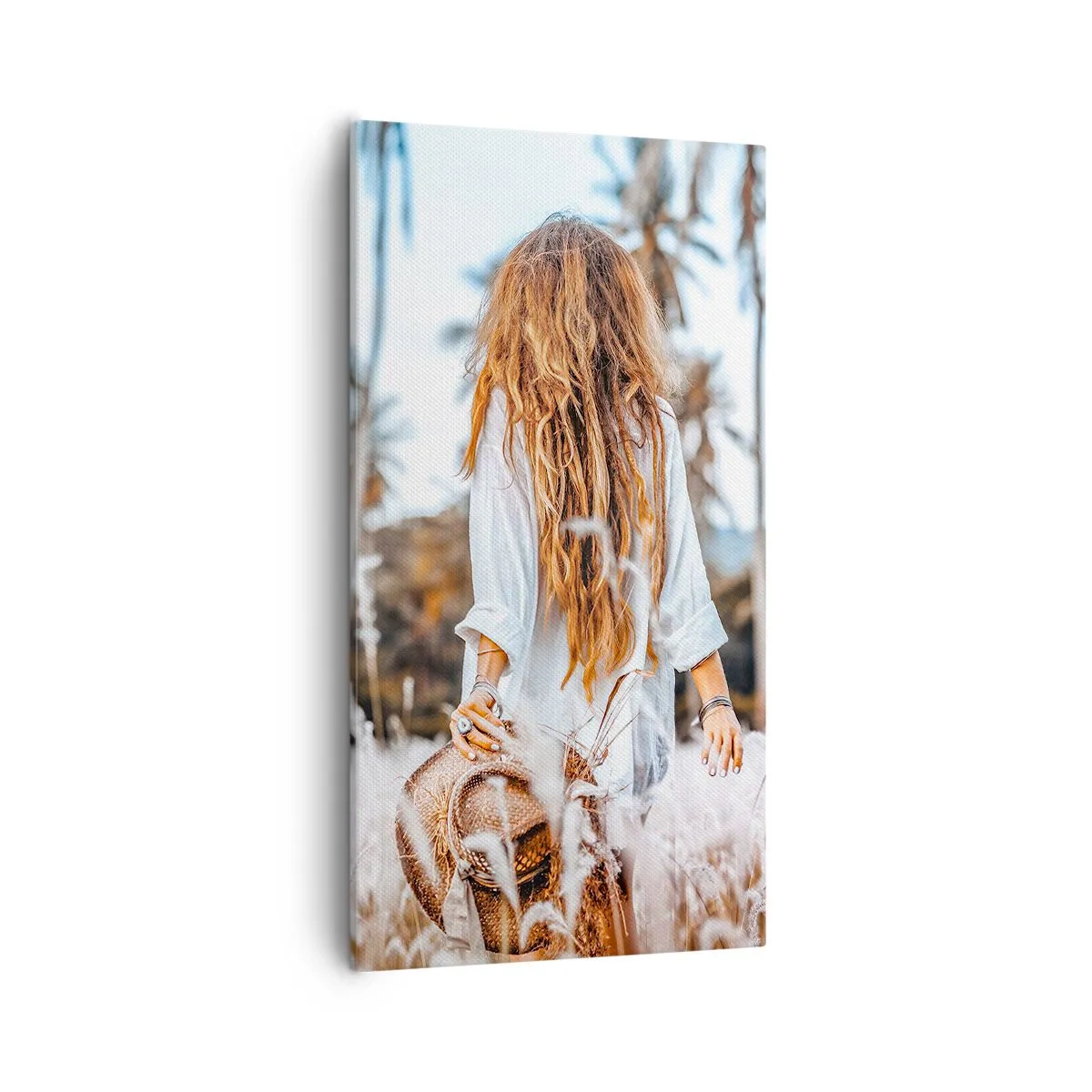 Cuadro sobre lienzo - Impresión de Imagen - Nacida en el plumón de la Tierra - 55x100 cm