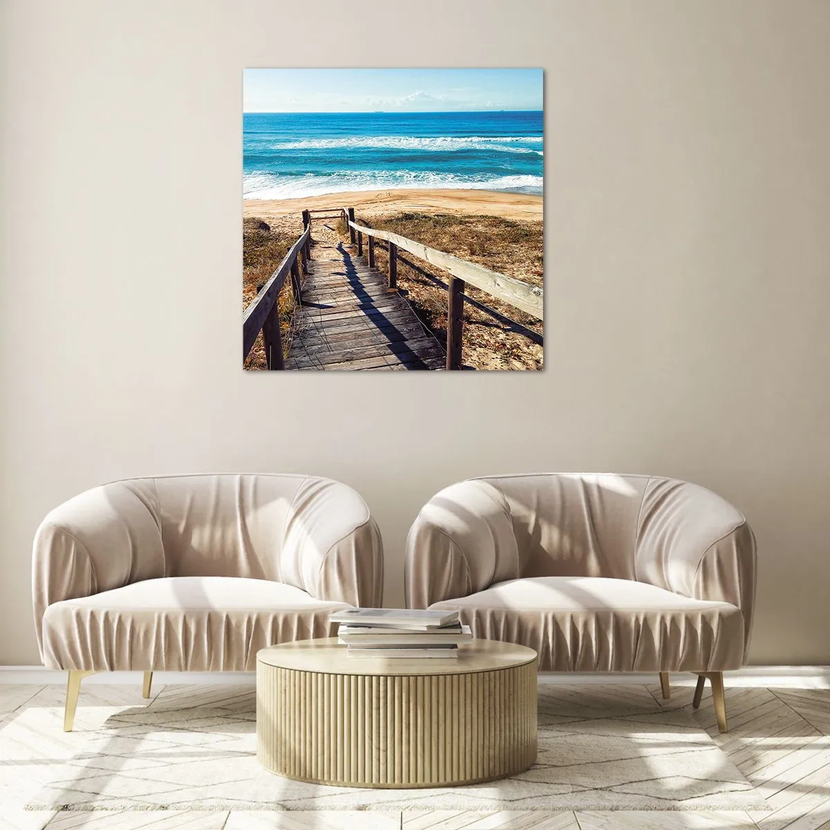 Cuadro sobre vidrio - Impresiones sobre Vidrio - ¡Corre! - 50x50 cm