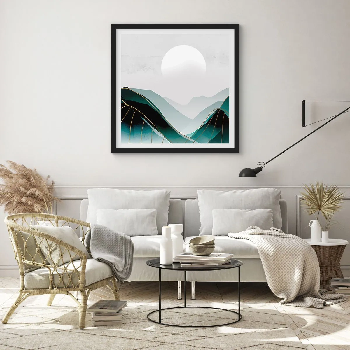 Póster en marco negro - Con toda la majestuosidad - 60x60 cm