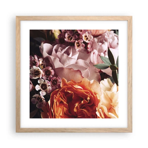 Póster en marco roble claro - Belleza envolvente - 40x40 cm