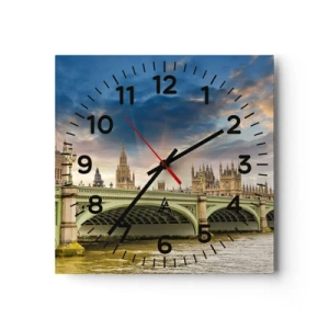 Reloj de pared - Reloj de vidrio - El tiempo se detuvo en el Imperio - 30x30 cm
