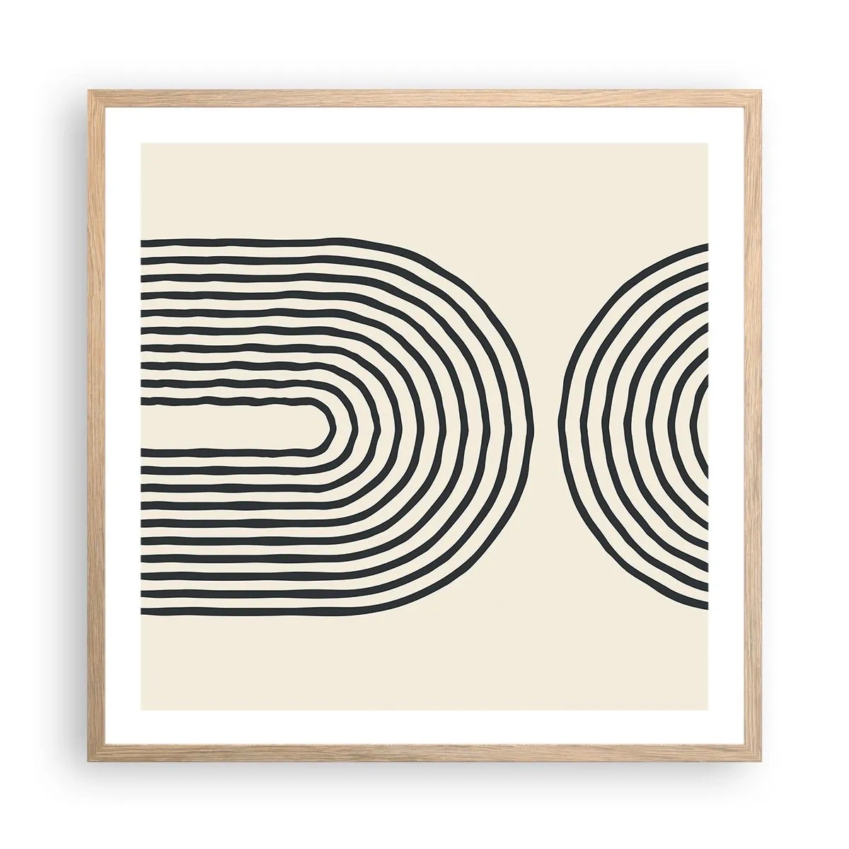 Póster en marco roble claro - Próximamente... - 60x60 cm