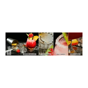 Muestra de fotomural Premium Sand - Conjurar el sabor - Beber, Cóctel, Criba vibradora - 100x30 cm