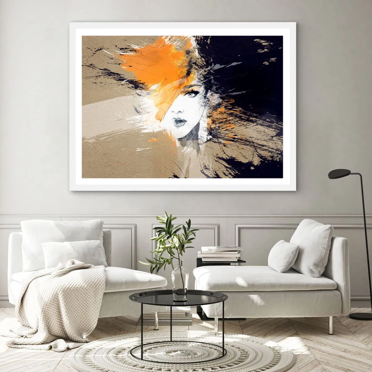 Póster en marco blanco - Y se convierte en luz - 40x30 cm