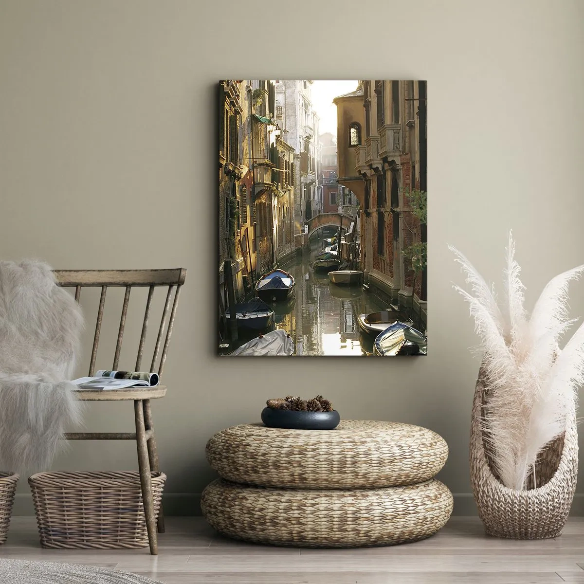 Cuadro sobre lienzo - Impresión de Imagen - En un callejón veneciano - 45x80 cm