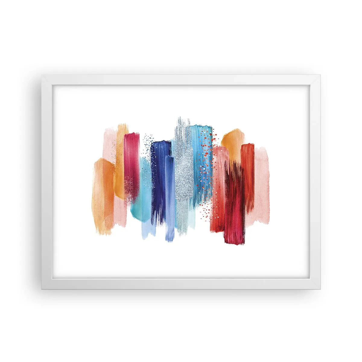 Póster en marco blanco - Arriba y abajo - 40x30 cm
