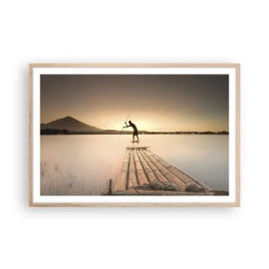 Póster en marco roble claro - Antes del descanso - 91x61 cm