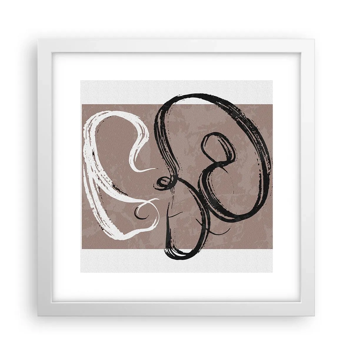 Póster en marco blanco - Composición: la búsqueda de la plenitud - 30x30 cm