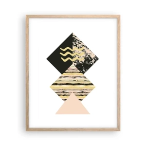 Póster en marco roble claro - No es tan sencillo - 40x50 cm