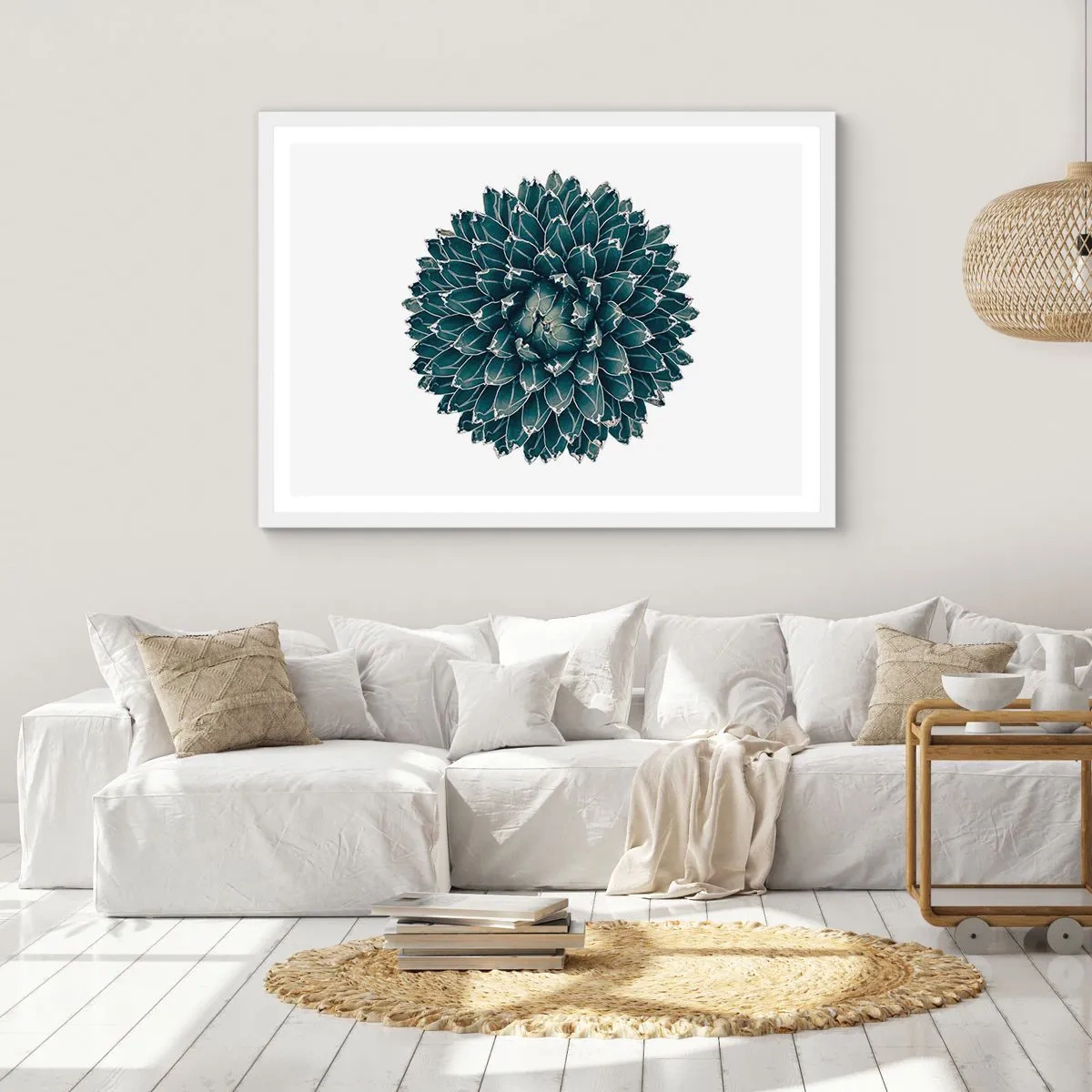 Póster en marco blanco - Estrella del desierto - 70x50 cm