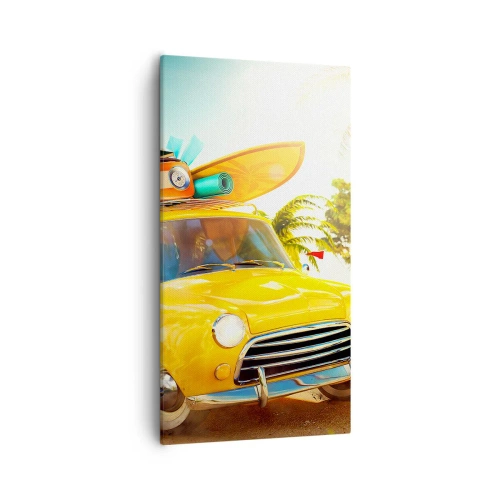 Cuadro sobre lienzo - Impresión de Imagen - Un viaje para más de una sonrisa - 55x100 cm