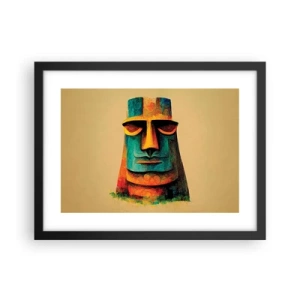 Póster en marco negro - Escultural, pero simpática - 40x30 cm