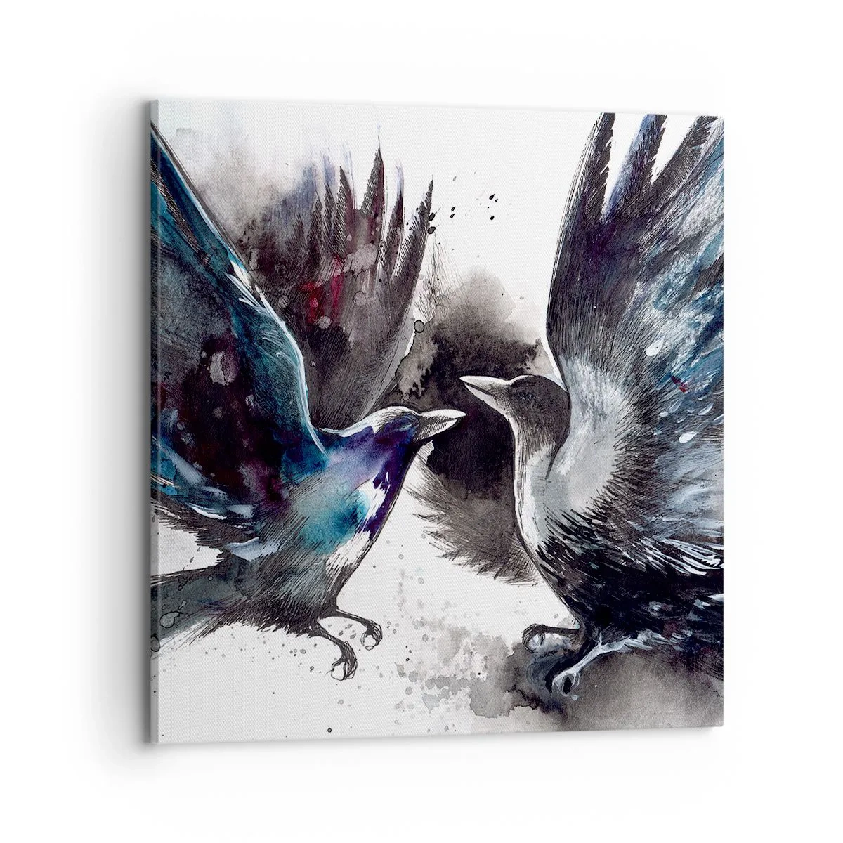 Cuadro sobre lienzo - Impresión de Imagen - De cuervo a cuervo... - 70x70 cm