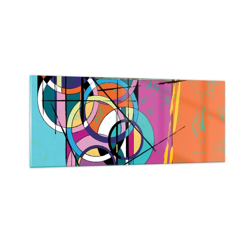Cuadro sobre vidrio - Impresiones sobre Vidrio - Círculo sobre círculo - 100x40 cm