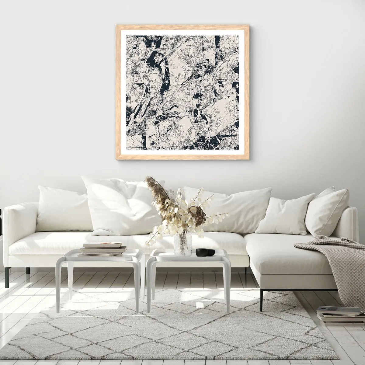 Póster en marco roble claro - La interpenetración de los opuestos - 60x60 cm