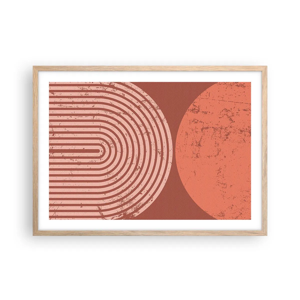 Póster en marco roble claro - Estrecha relación - 70x50 cm