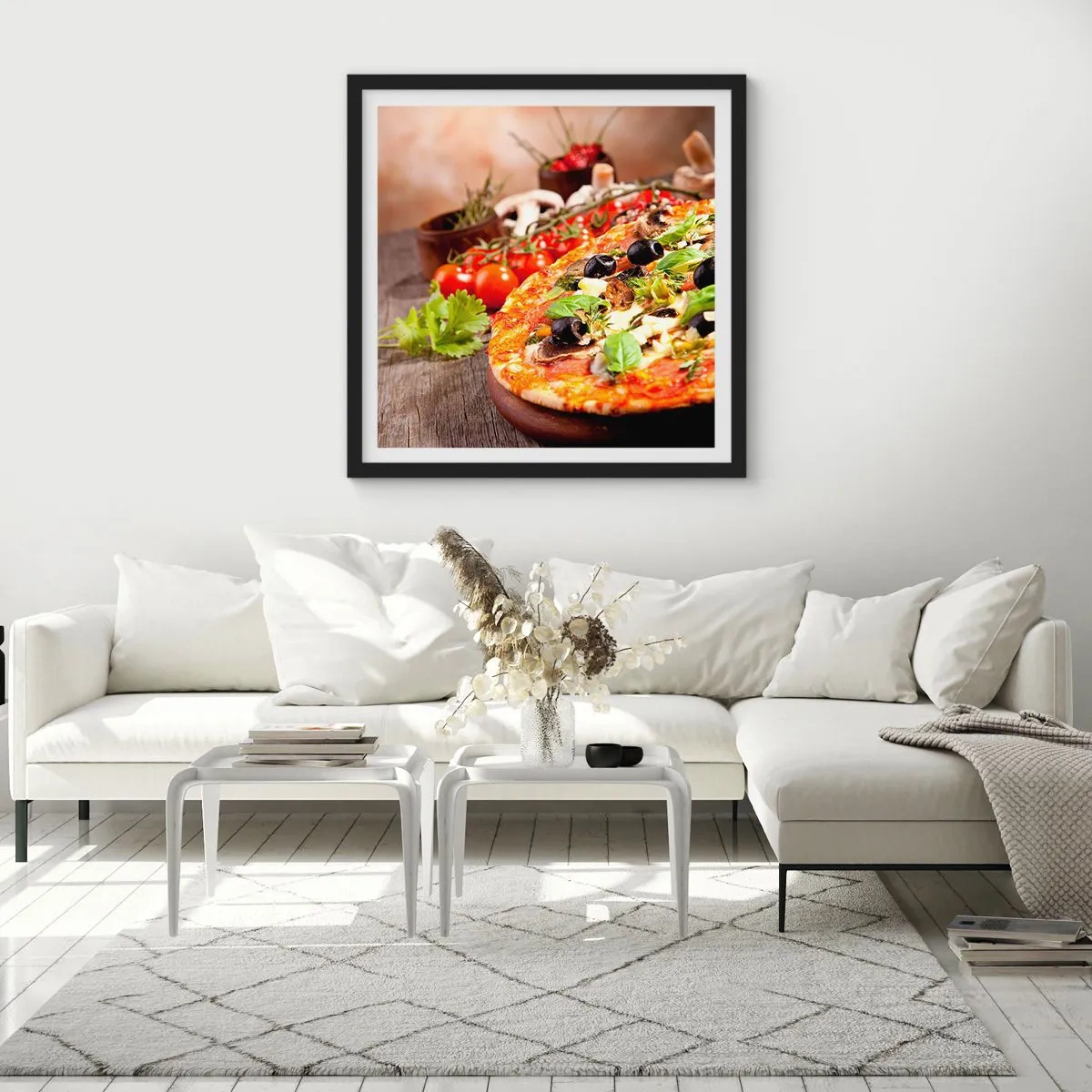 Póster en marco negro - De ingredientes puros - 30x30 cm