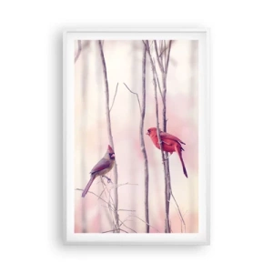 Póster en marco blanco - Historia de un bosque rosa - 61x91 cm