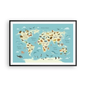 Póster en marco negro - Buenos vecinos - 91x61 cm