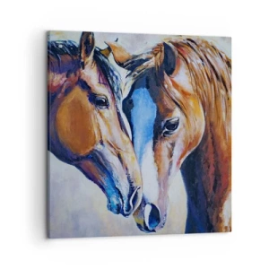 Cuadro sobre lienzo - Impresión de Imagen - ¿Esto es amistad? ¿Es amor? - 50x50 cm