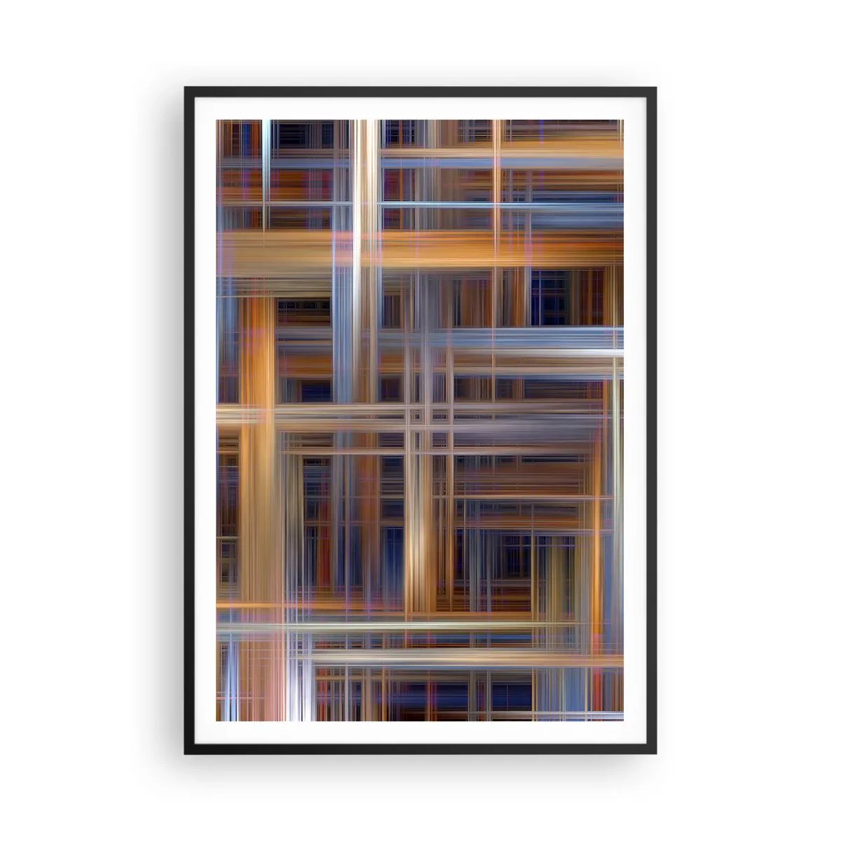 Póster en marco negro - Tejido de luz - 70x100 cm