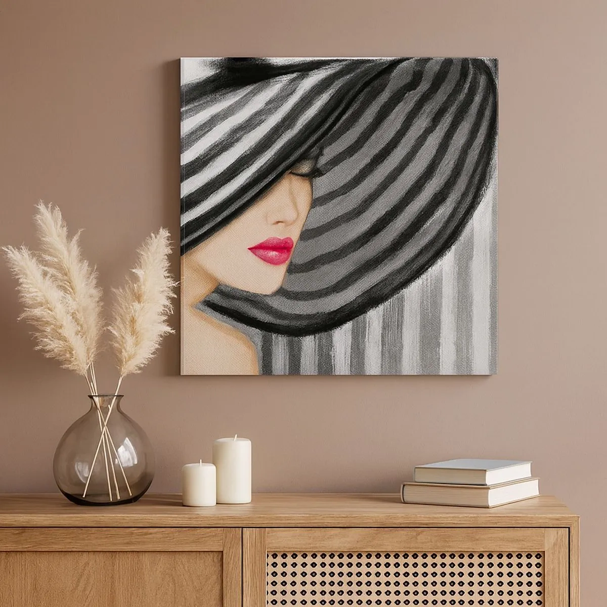 Cuadro sobre lienzo - Impresión de Imagen - ¿Dónde puedo encontrarte? - 30x30 cm