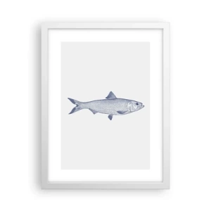 Póster en marco blanco - Saludos desde los mares del norte - 30x40 cm