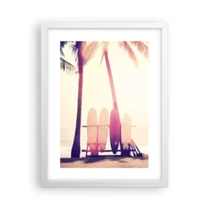 Póster en marco blanco - Va a ser un gran día - 30x40 cm