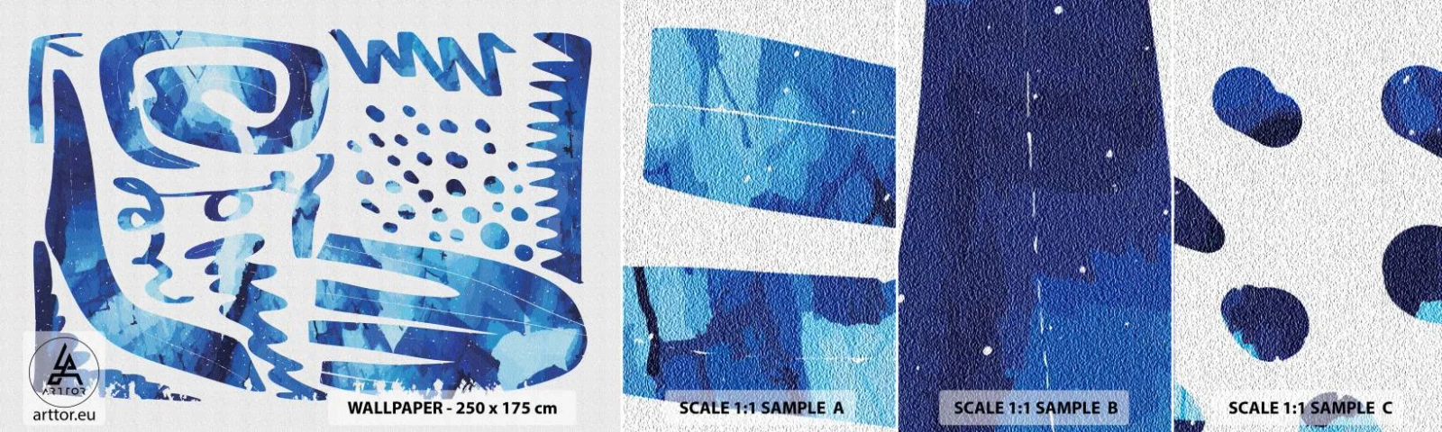 Muestra de fotomural autoadhesivo Deluxe Sticker - Vuelta a las raíces - bohemia, Abstracción, minimalista - 100x30 cm