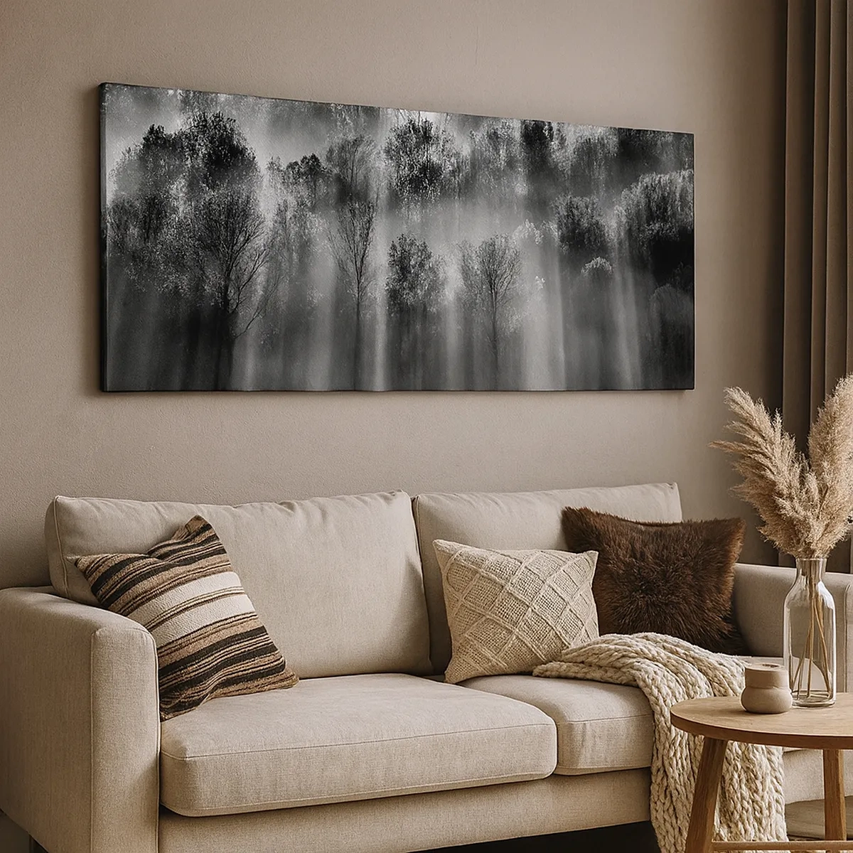 Cuadro sobre lienzo - Impresión de Imagen - En los flujos de luz - 30x30 cm