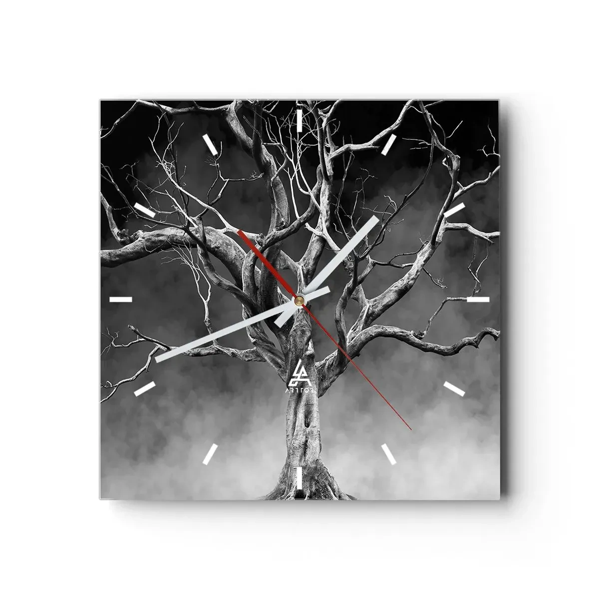 Reloj de pared - Reloj de vidrio - Primordial y sagrado - 40x40 cm