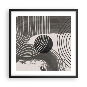 Póster en marco negro - La victoria del óvalo - 50x50 cm