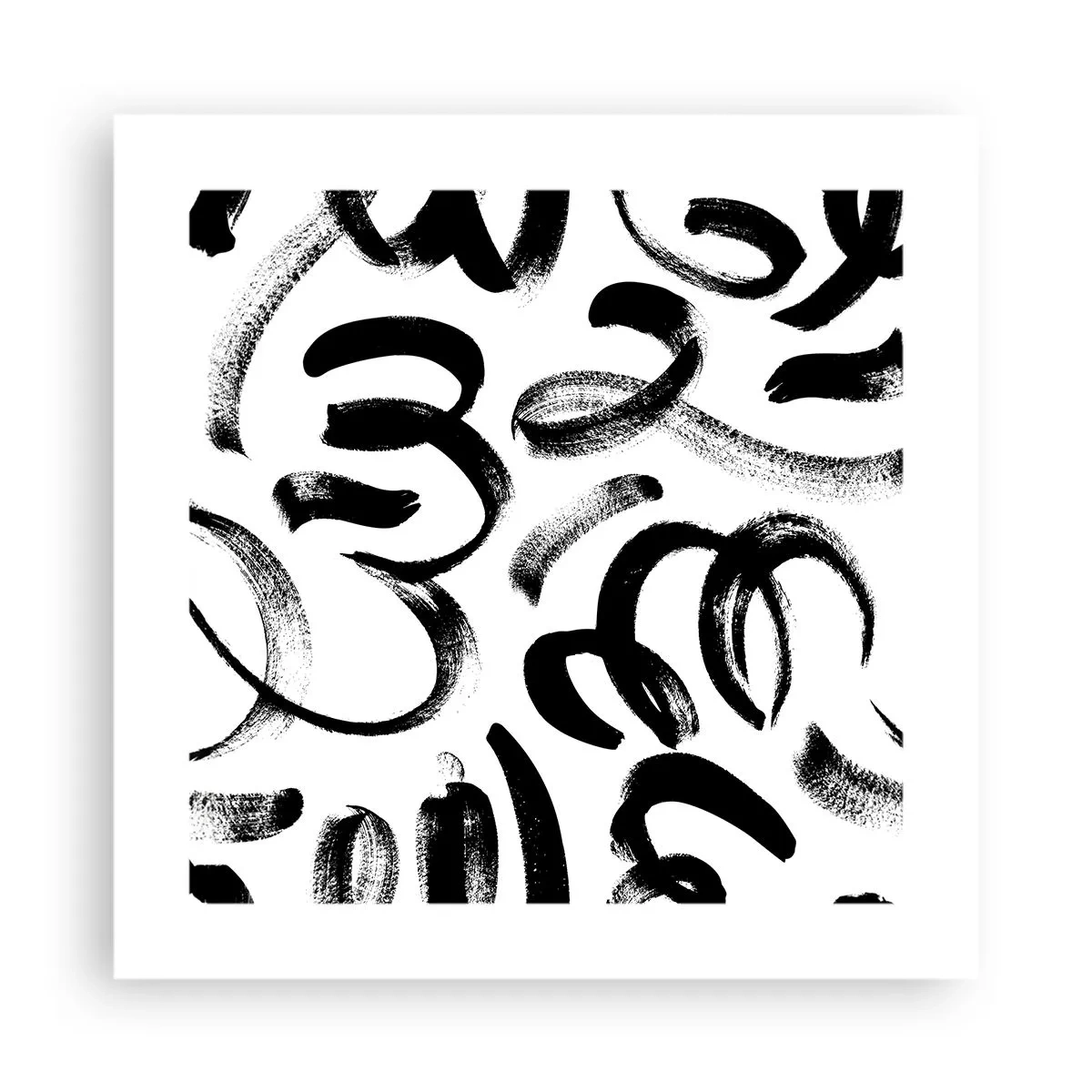 Póster - Negro sobre blanco - 40x40 cm