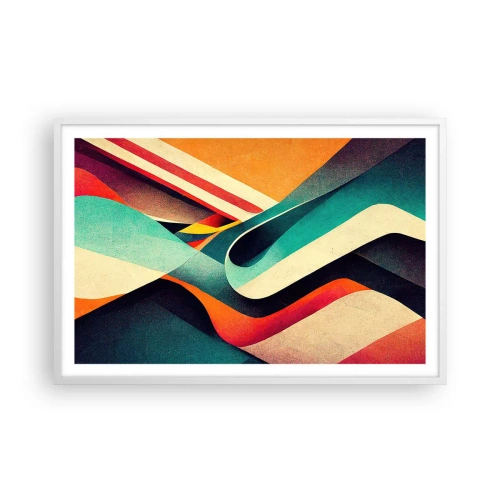 Póster en marco blanco - Composición intensa - 91x61 cm