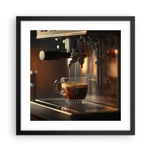 Póster en marco negro - Un brebaje sensual - 40x40 cm