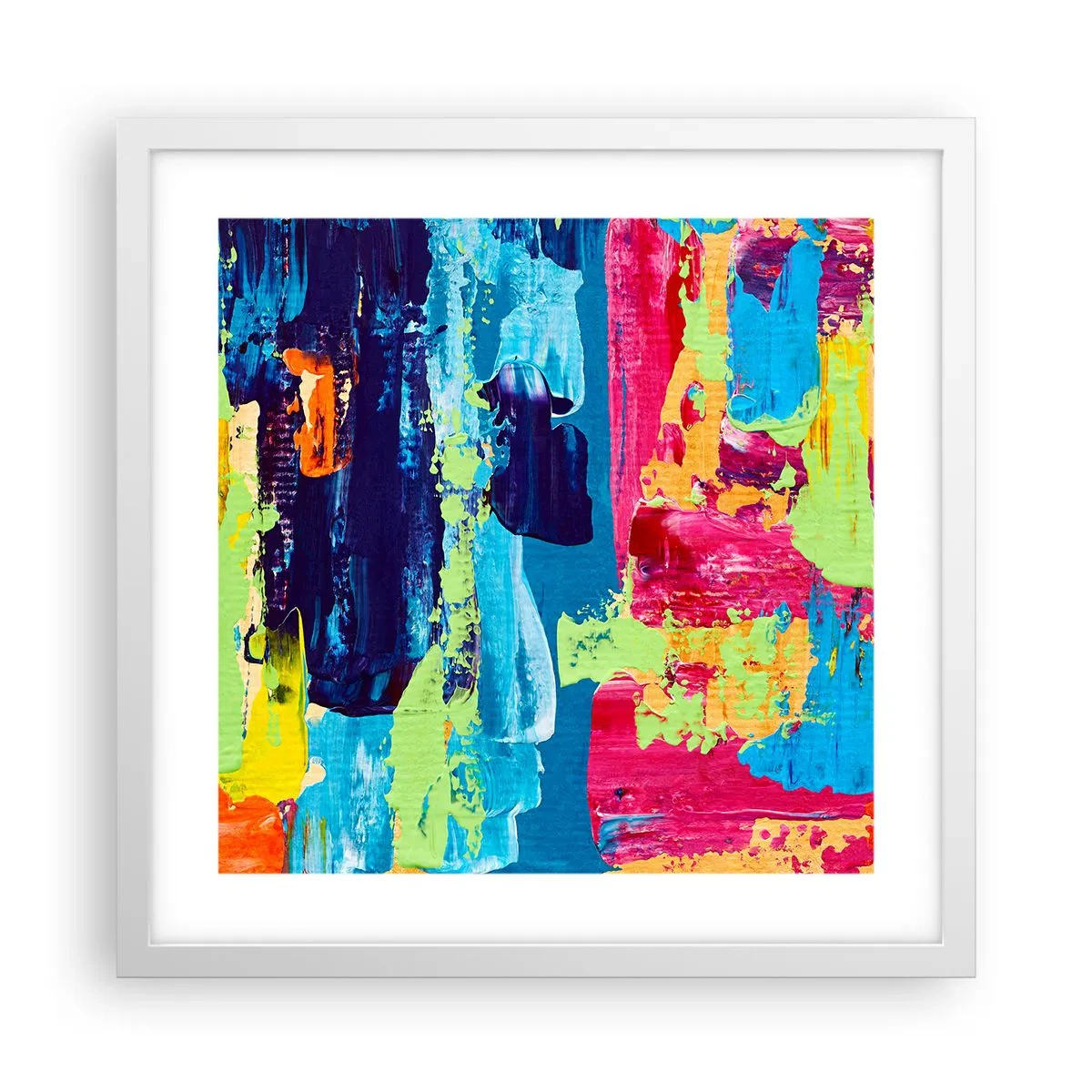 Póster en marco blanco - ¡La vida es hermosa! - 40x40 cm