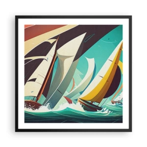 Póster en marco negro - Afrontar los elementos - 60x60 cm