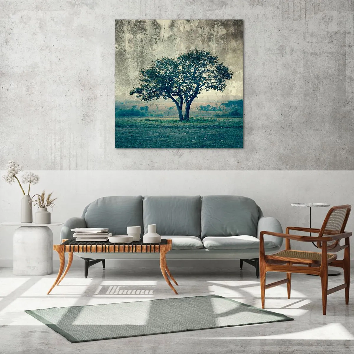 Cuadro sobre vidrio - Impresiones sobre Vidrio - El manzano - 70x70 cm