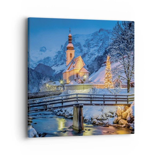 Cuadro sobre lienzo - Impresión de Imagen - El espíritu de la Navidad - 40x40 cm