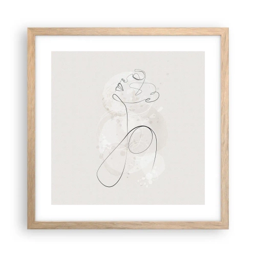 Póster en marco roble claro - La espiral de la belleza - 40x40 cm