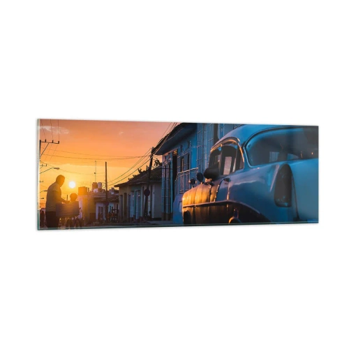 Cuadro sobre vidrio - Impresiones sobre Vidrio - Aquí el tiempo se ralentiza - 90x30 cm