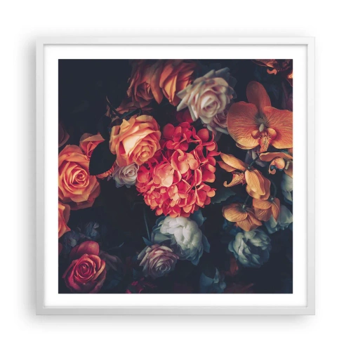 Póster en marco blanco - Como los maestros holandeses - 60x60 cm