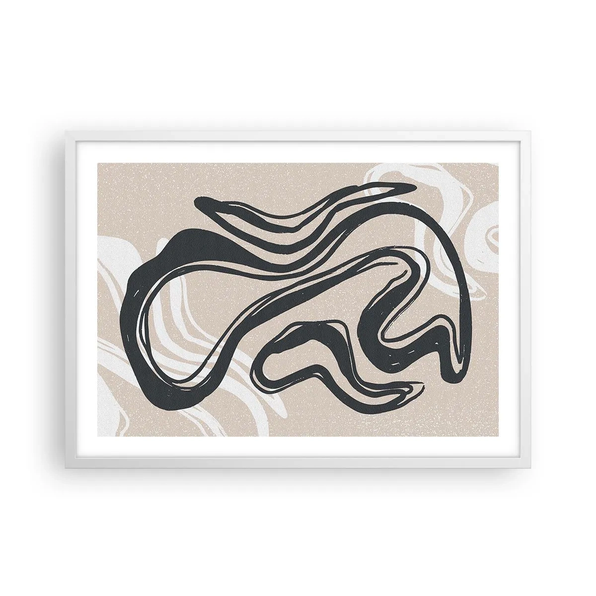 Póster en marco blanco - Expresión multiplicada - 70x50 cm